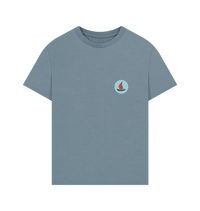 Stone Blue Printed T-shirt