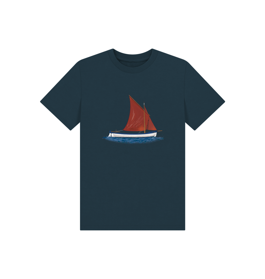 Denim Blue Printed Kids T-Shirt