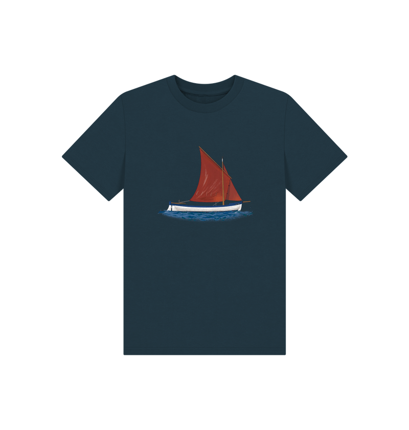 Denim Blue Printed Kids T-Shirt