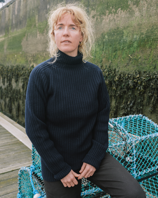 Ribbed Lambswool Polo Neck