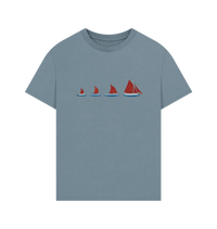 Stone Blue Printed T-shirt