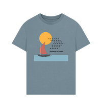 Stone Blue Printed T-shirt