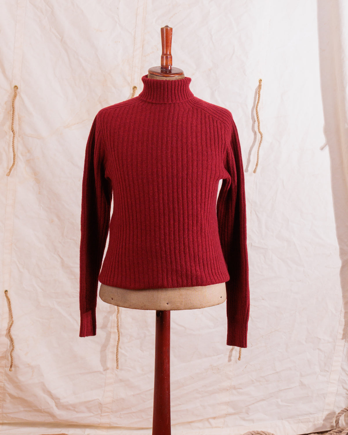 Ribbed Lambswool Polo Neck